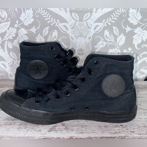 Converse Chuck Taylor All Star High  Mens Sz 7 Women's 9 All Black